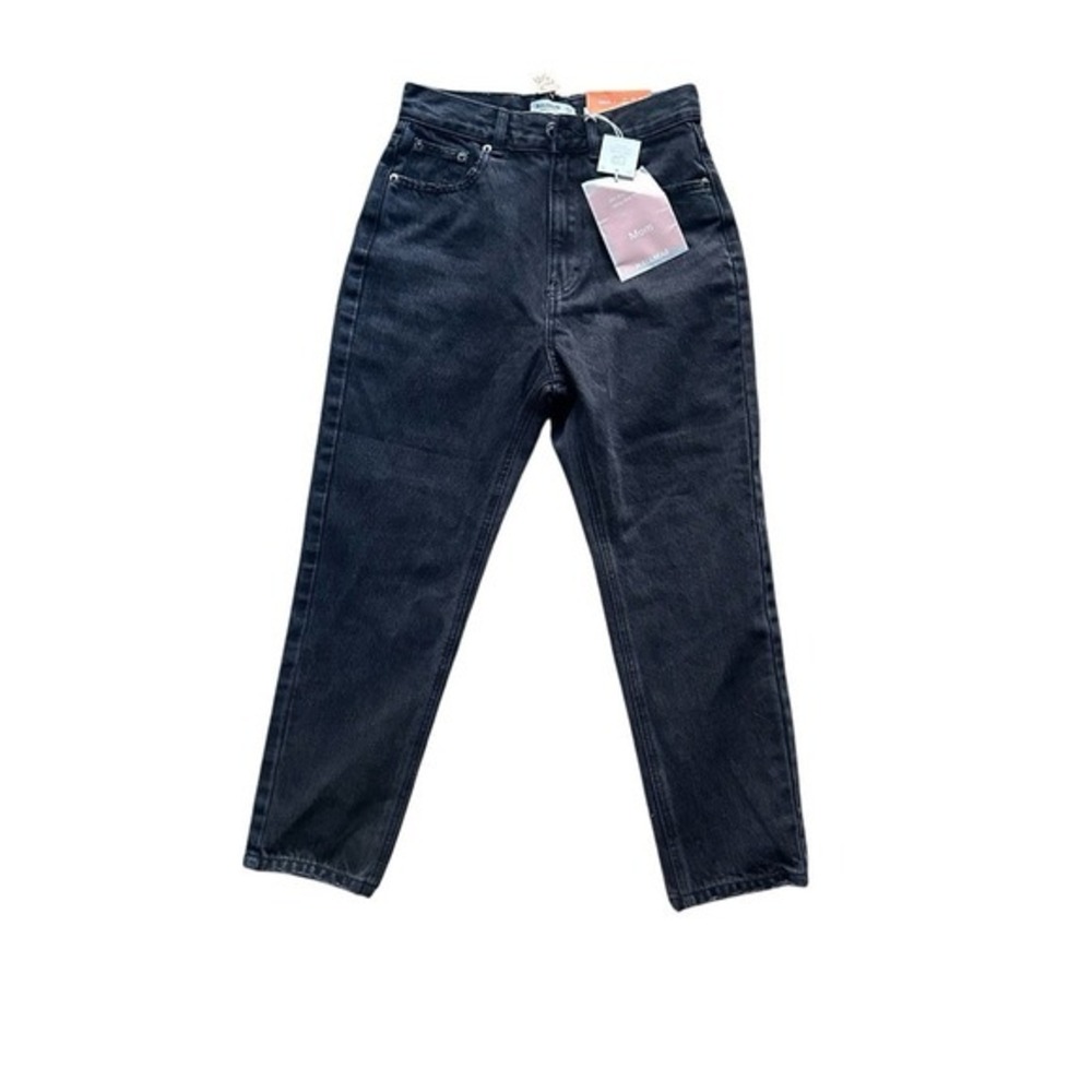 Pull & Bear Jeans Womens US Size 4 Black Denim Mom Jeans NWT